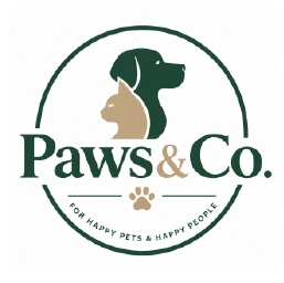 Paws and Co pet shop logo